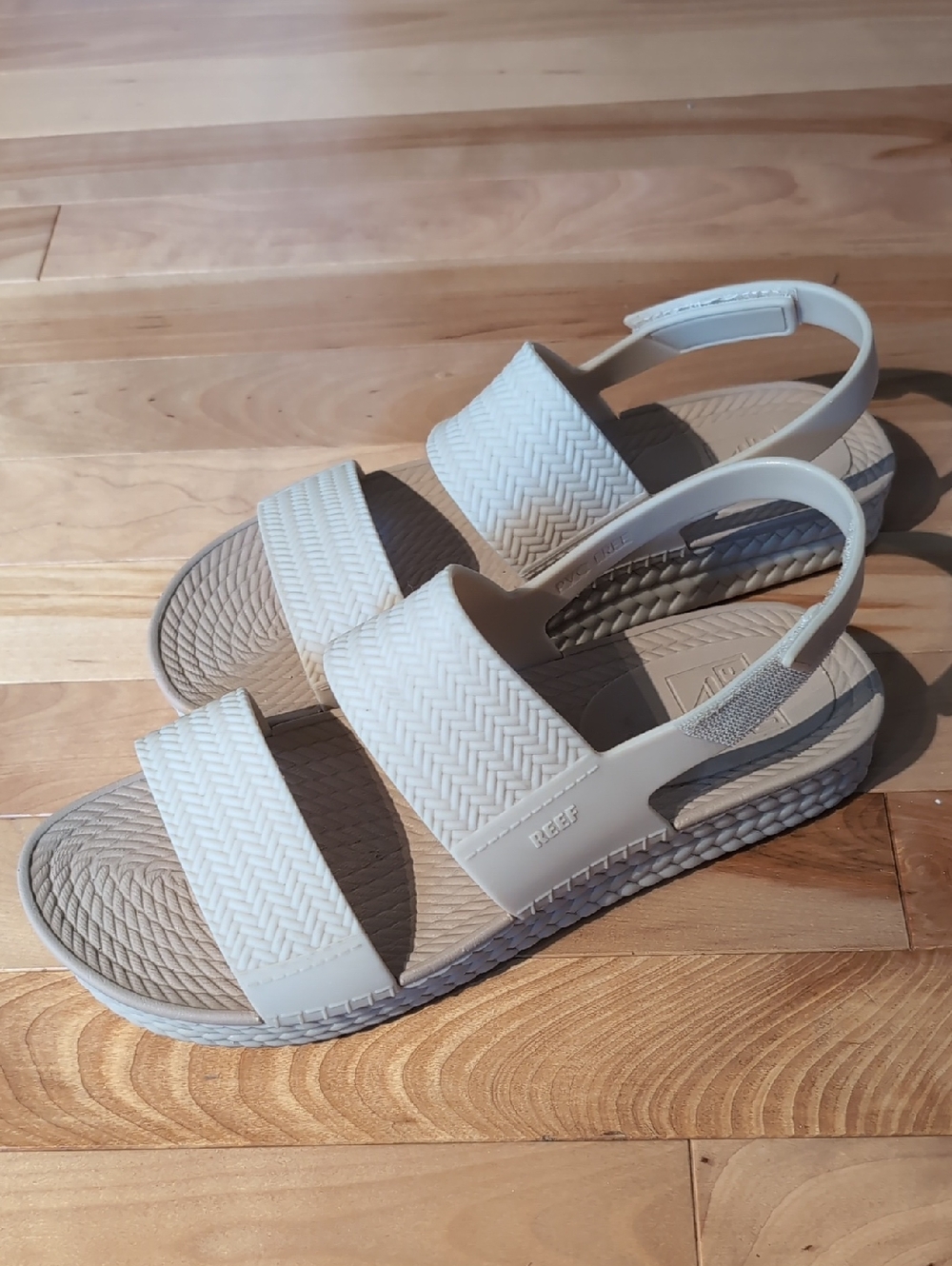 Reef Women's Tan Dual-Strap Slide Sandals